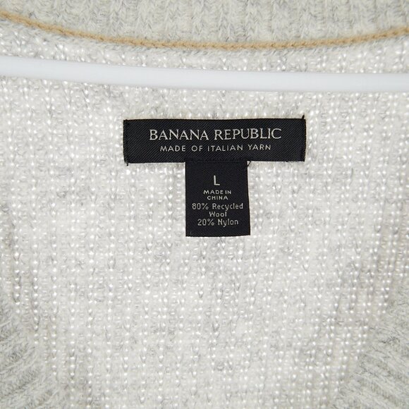Banana Republic Recycled Wool Blend Knit Sweater Vest Men's Large - Picture 3 of 7